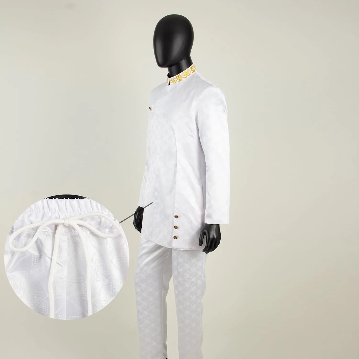 African Suits for Men Slim Fit Formal Blazer Pants 2 Piece Set Designed Wedding Dashiki Outfits
