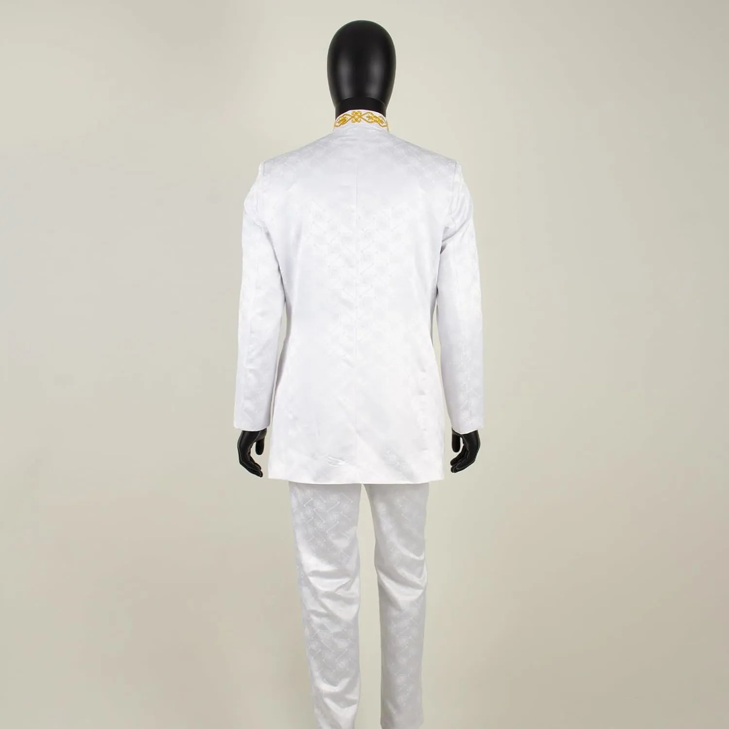 African Suits for Men Slim Fit Formal Blazer Pants 2 Piece Set Designed Wedding Dashiki Outfits