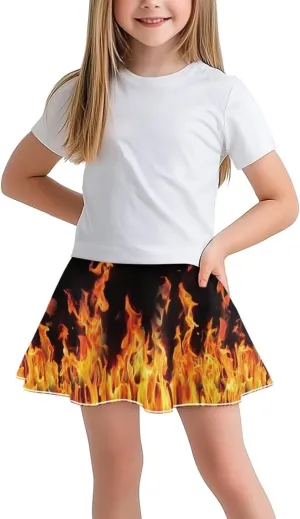 Athletic Skort for Girls 5-14 Flowy Skort with Pocket Summer Sports Skirt Yoga Dance Tennis