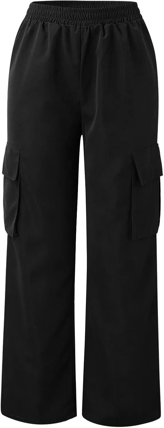 Baggy Cargo Pants Women Y2K High Waist Pants for Women Loose Jogger Hip Hop Sweatpants Casual Trousers with Pockets