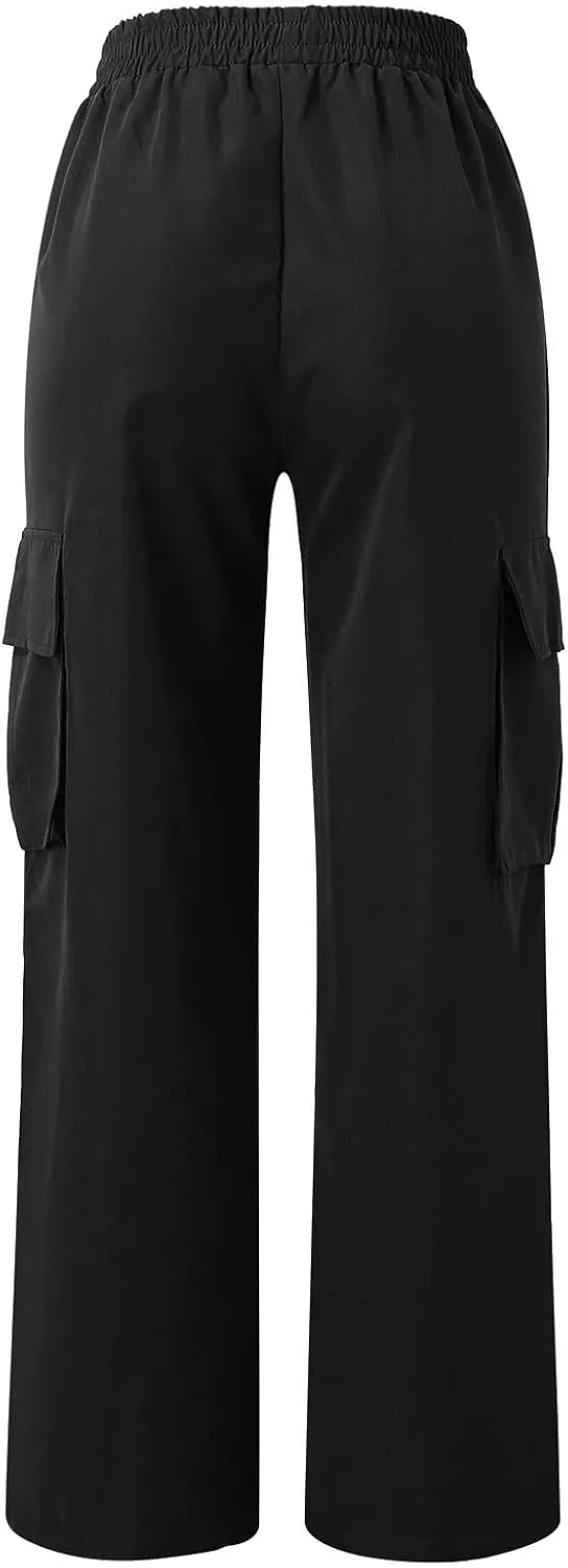 Baggy Cargo Pants Women Y2K High Waist Pants for Women Loose Jogger Hip Hop Sweatpants Casual Trousers with Pockets