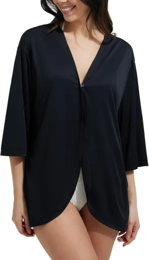 baleaf Women's Beach Cover Up UPF 50  2025 Lightweight Cardigan 3/4 Sleeve Sun Shirts SPF Sun Wrap with Pocket
