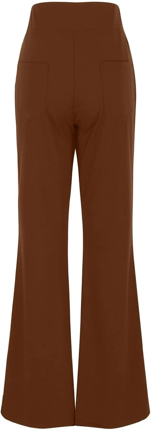 Bootcut Dress Pants for Women High Waisted Business Trousers Casual Work Pant Pull On Office Slacks with Pockets 2025