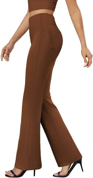 Bootcut Dress Pants for Women High Waisted Business Trousers Casual Work Pant Pull On Office Slacks with Pockets 2025