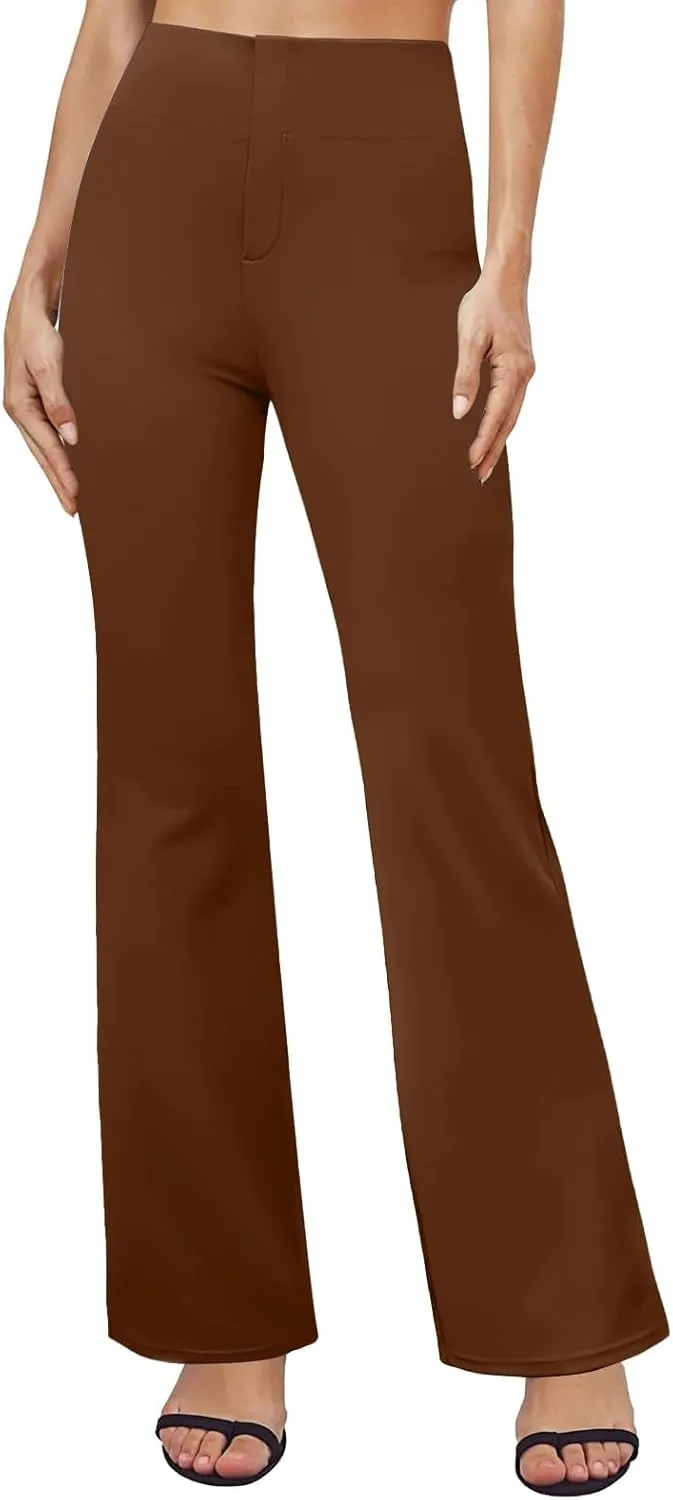 Bootcut Dress Pants for Women High Waisted Business Trousers Casual Work Pant Pull On Office Slacks with Pockets 2025