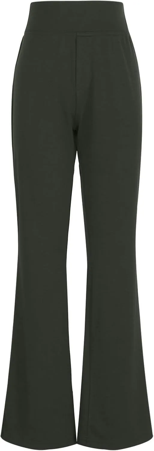 Bootcut Dress Pants for Women,High Waisted Straight Business Pant,Casual Work Trouser,Pull On Office Slacks with Pockets 2025