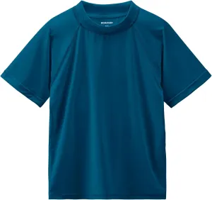 Boys Rash Guard Short Sleeve UPF 50  Sun Protection Swim Shirt Rashguard Fishing Surf Quick Dry Cool Beach Clothes for Toddler Youth Kids Ink Blue 5T