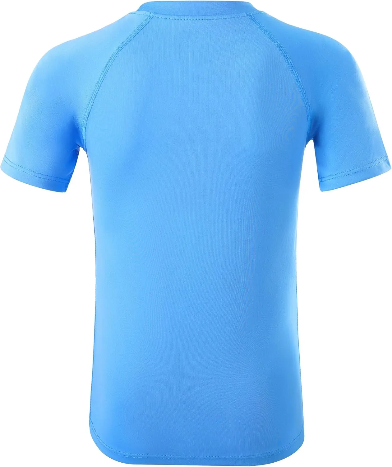 Boys' UPF 50  Rash Guard Short Sleeve, UV Sun Protection SPF Swim Shirts, Youth Kids Rashguard Water Shirt for Beach Surfing