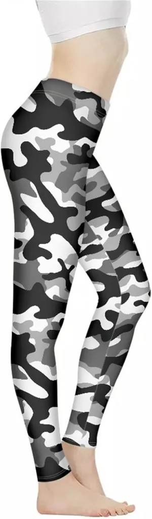 Bulopur Sunflower Workout Legging Pants Full Length, Leopard Women Tummy Control Yoga Pants, Long Leggings for Sport Running