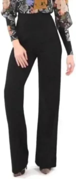 Cabi Chance Wide Leg Black Knit Pants