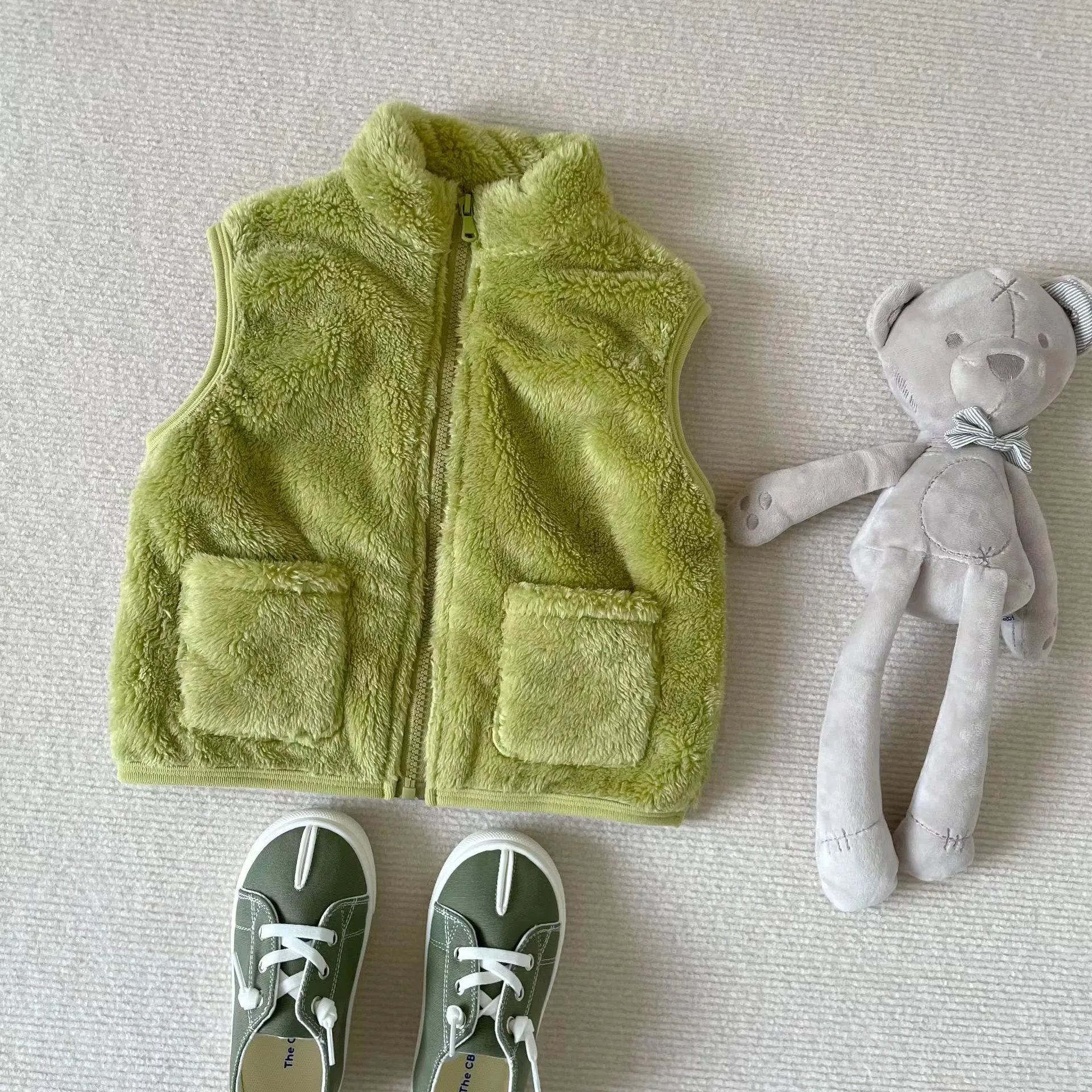 Candy Color Plush Vest