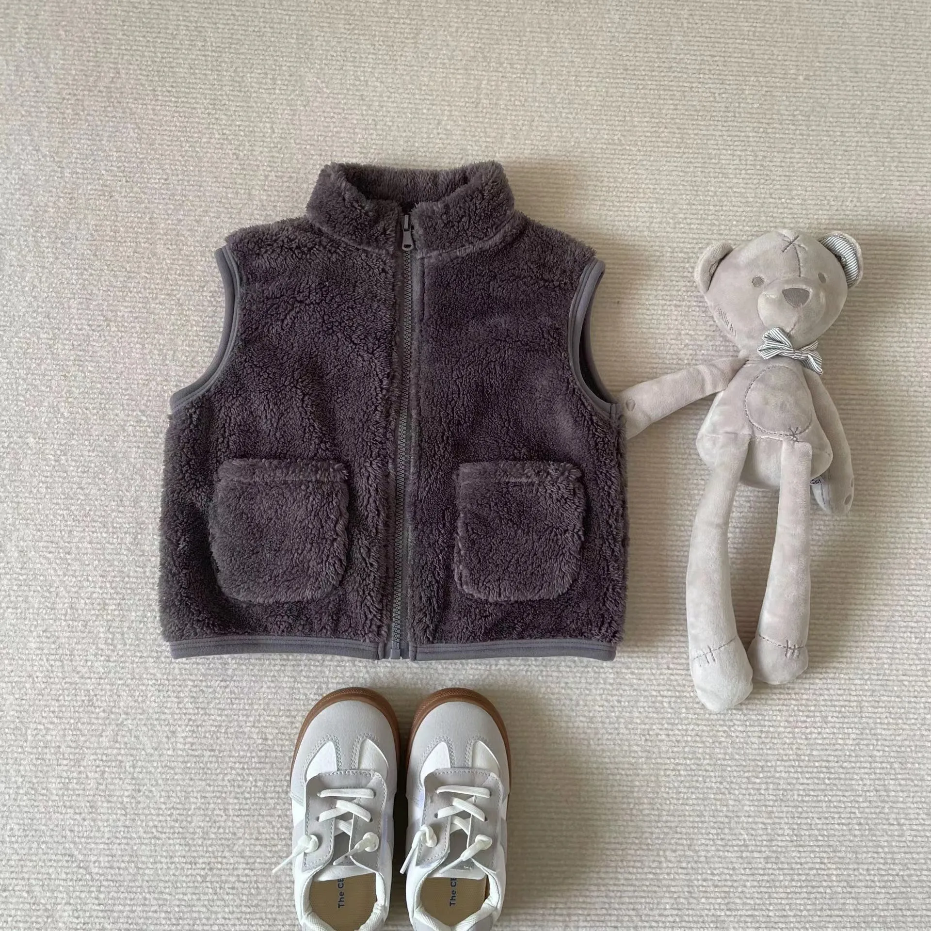 Candy Color Plush Vest