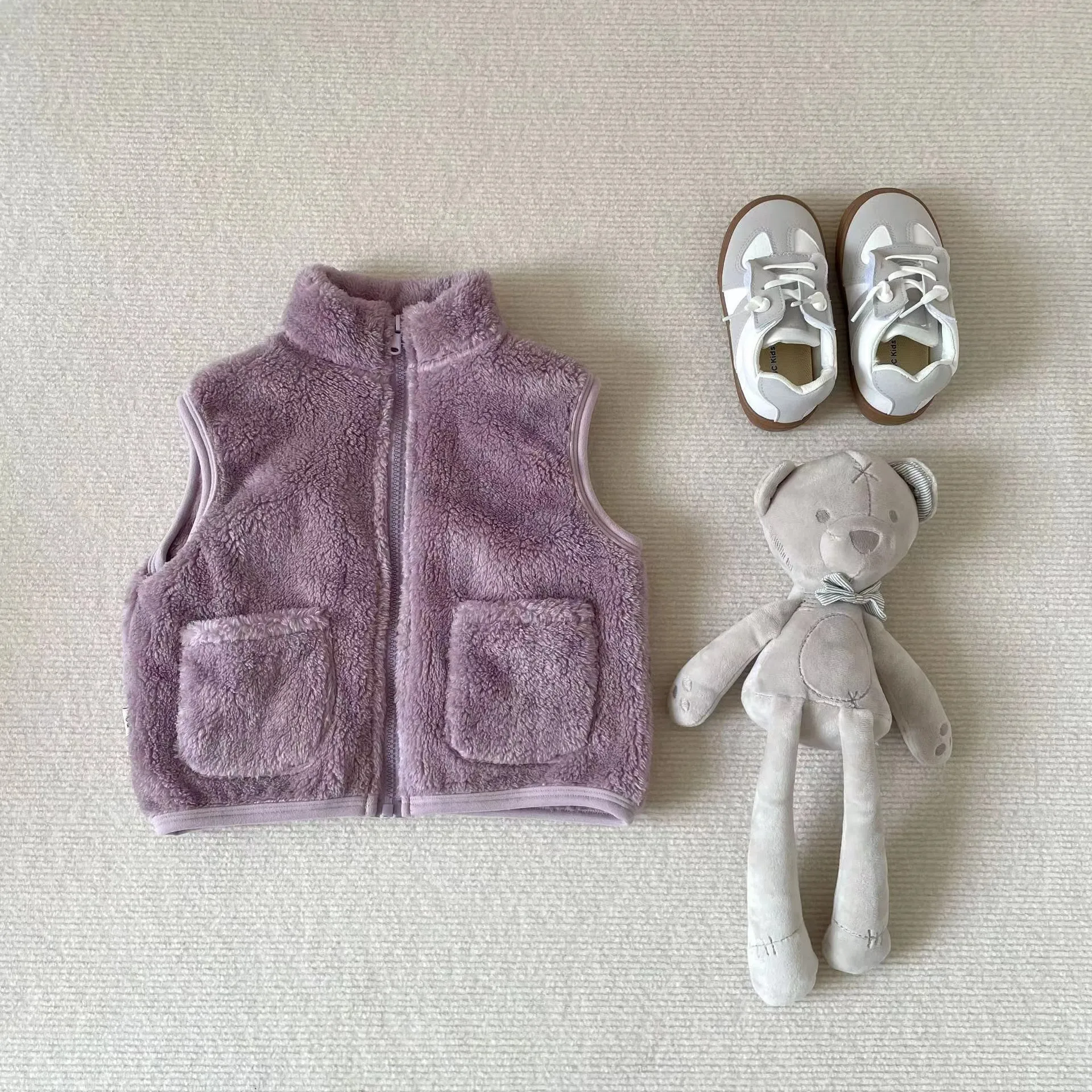 Candy Color Plush Vest