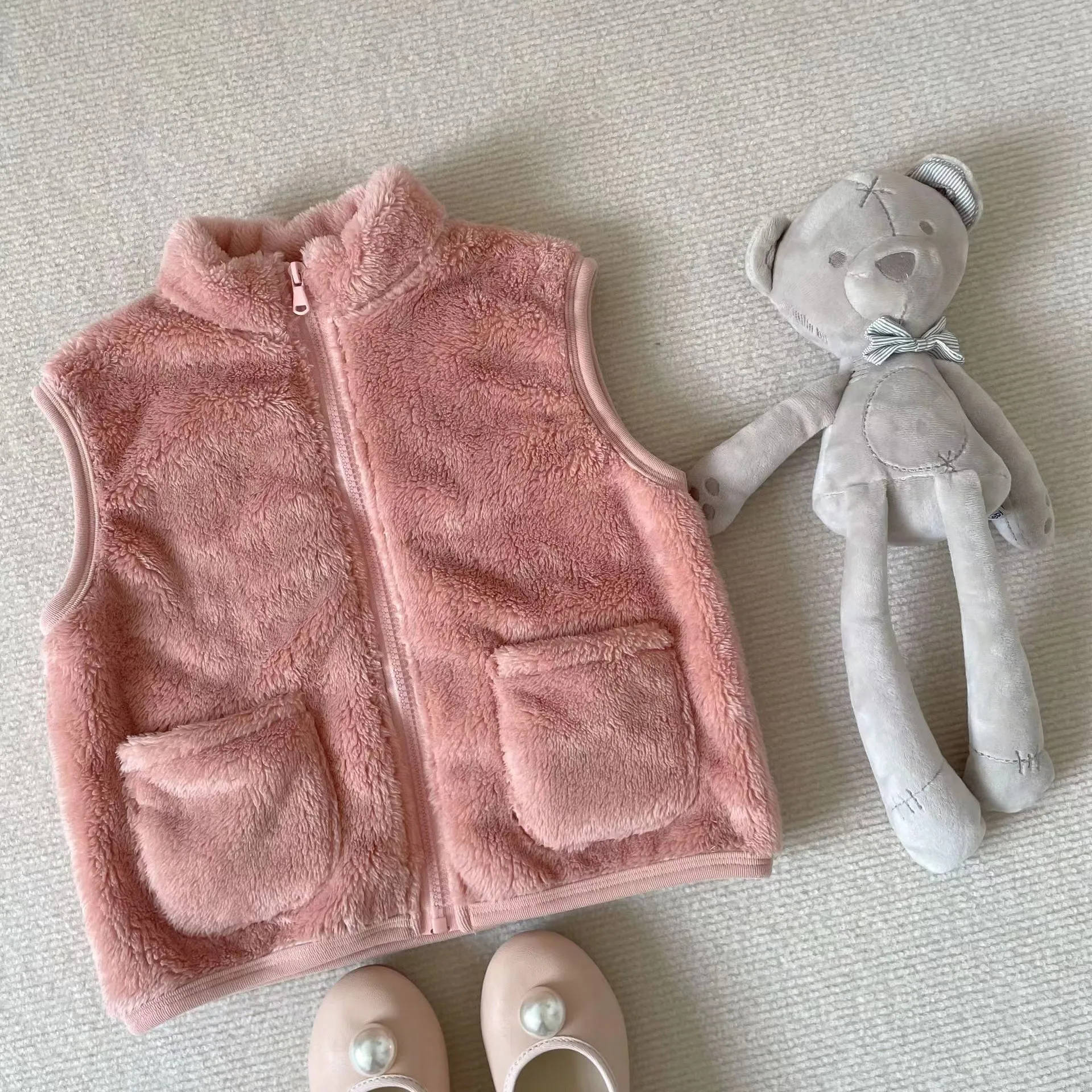 Candy Color Plush Vest