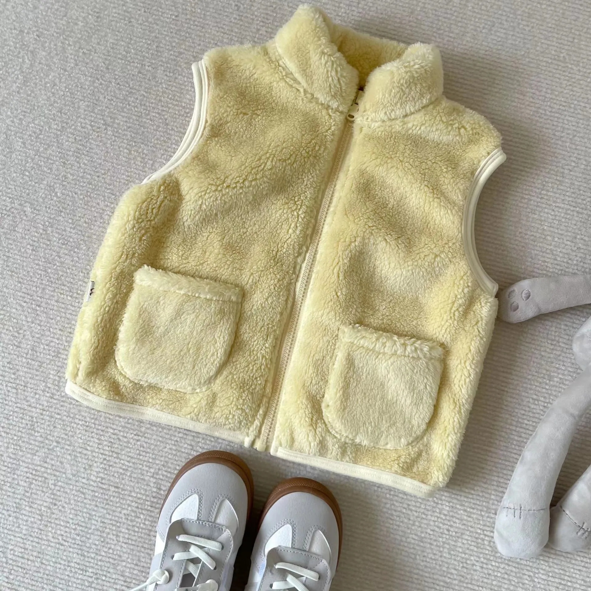 Candy Color Plush Vest