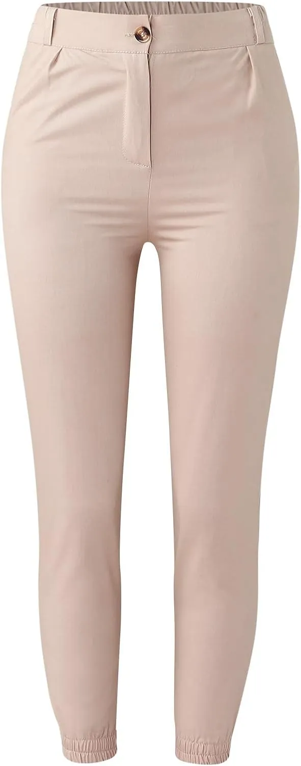 Capri Jeans for Women High Waisted Slim Fit Stretchy Cropped Pants Casual Straight Leg Cinch Bottom Trousers Pockets