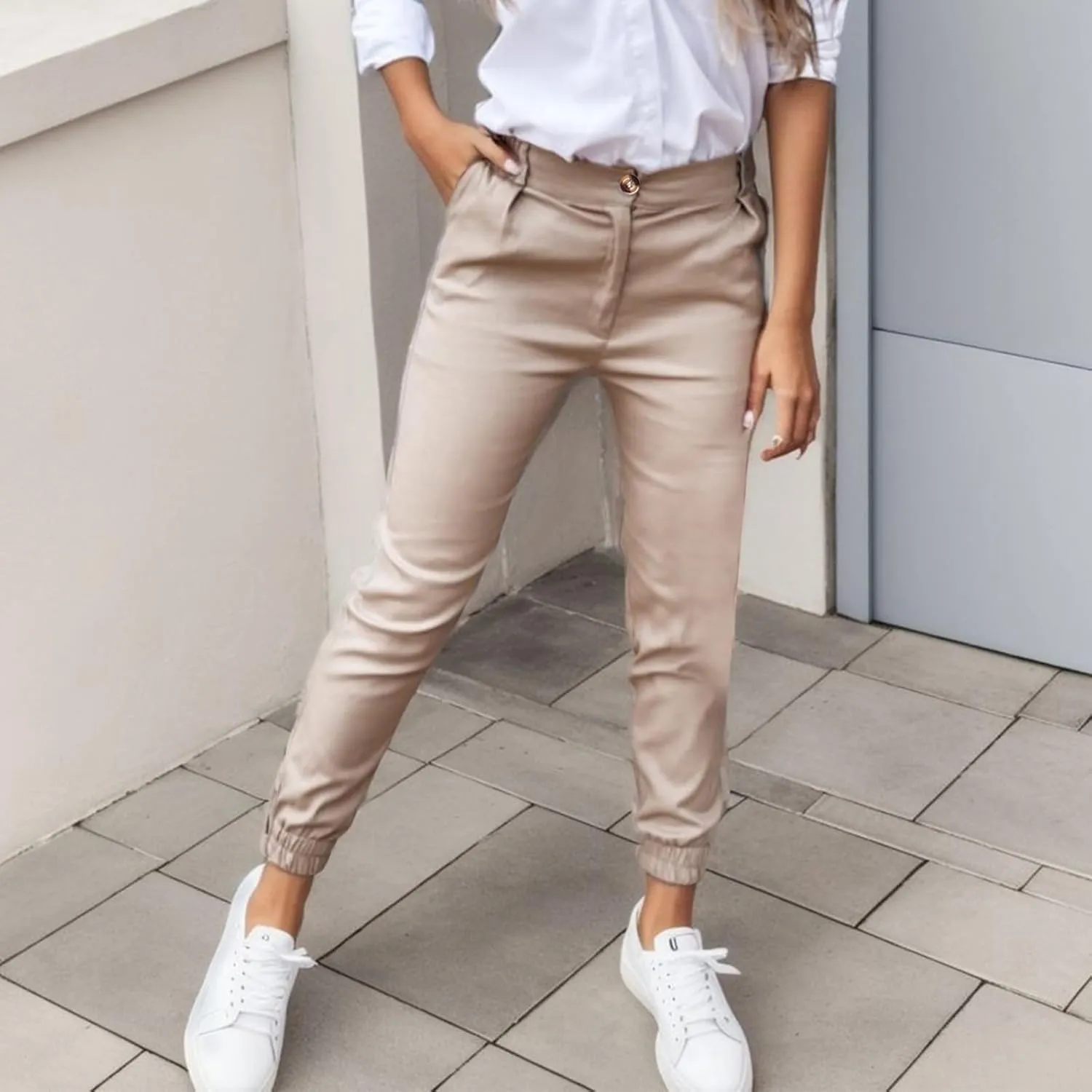 Capri Jeans for Women High Waisted Slim Fit Stretchy Cropped Pants Casual Straight Leg Cinch Bottom Trousers Pockets