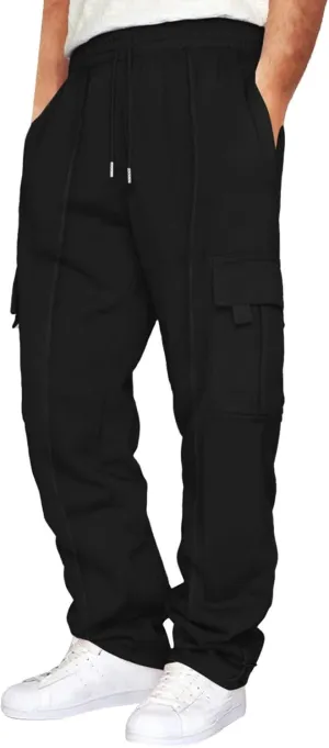 Cargo Pants For Men Stretch Drawstring Elastic Waist Sweatpants Tall Regular Fit Pants Tall Joggers Trousers