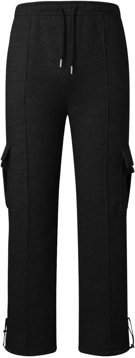 Cargo Pants For Men Stretch Drawstring Elastic Waist Sweatpants Tall Regular Fit Pants Tall Joggers Trousers
