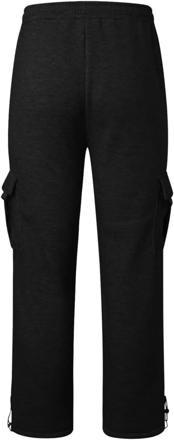 Cargo Pants For Men Stretch Drawstring Elastic Waist Sweatpants Tall Regular Fit Pants Tall Joggers Trousers