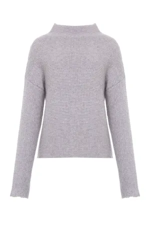 CASHMERE LINKS STITCH MOCKNECK