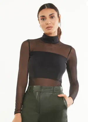 Commando Mesh Long Sleeve Bodysuit