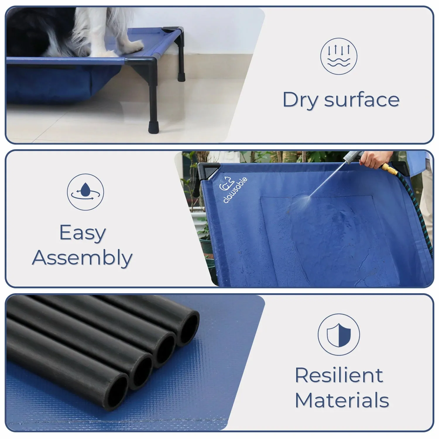 Cooling Elevated Dog Cot with Refillable Ice Pack