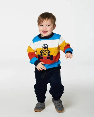 Deux Par Deux Baby Boy Striped Sweater  G20TT74  Peacoat *