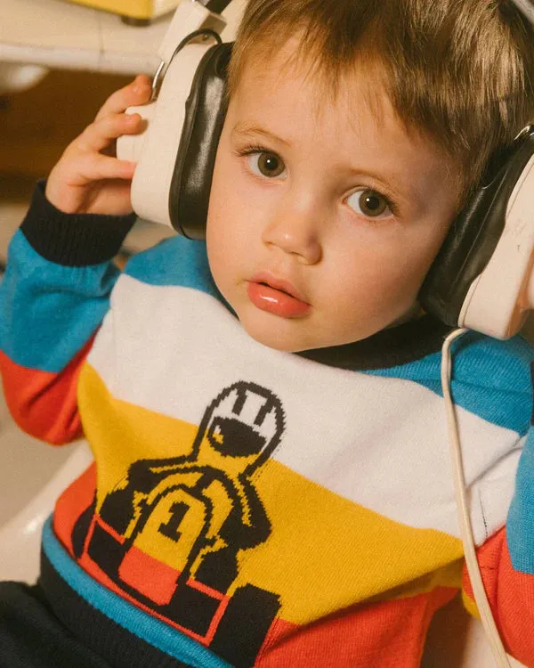 Deux Par Deux Baby Boy Striped Sweater  G20TT74  Peacoat *