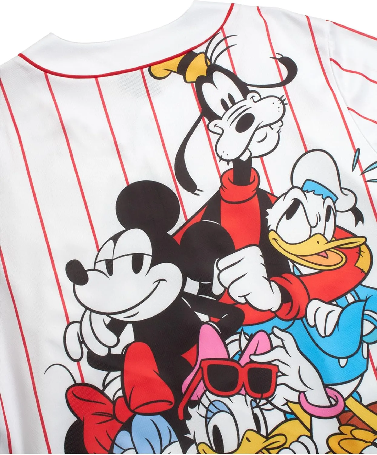 Disney Womens Baseball Jersey - Mickey Mouse Lightning McQueen Marie, Lilo and Stitch Womens Baseball Shirt (Sizes: S-XL)