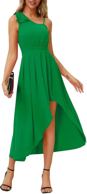 Dresses for Women 2024, Hawaiian Bohemian Flowy Irregular Summer Cocktail Dress V-Neck Casual Sleeveless Dressses
