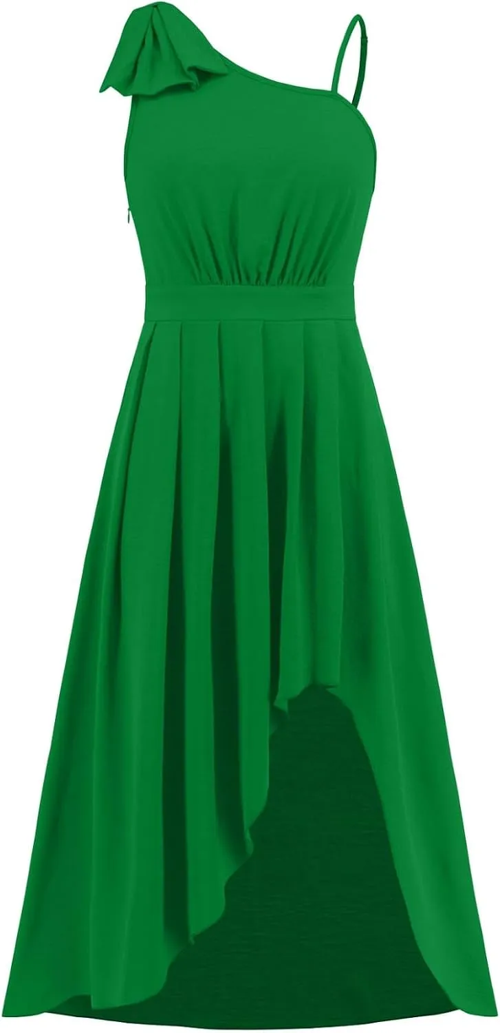 Dresses for Women 2024, Hawaiian Bohemian Flowy Irregular Summer Cocktail Dress V-Neck Casual Sleeveless Dressses