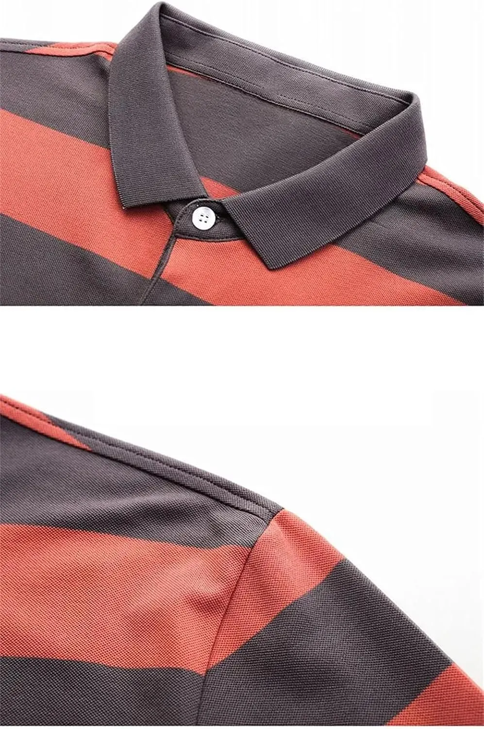 Dvbfufv Men Short Sleeve Stripes Polos Shirt Men Summer Bottoming Shirt Men Youth Business Loose Lapel Quick Dry T- Shirt