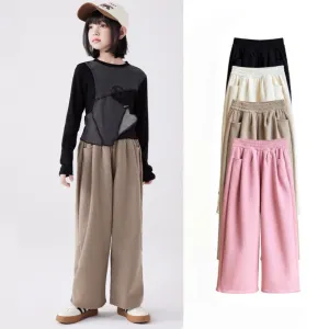 Eloya Fleece-Lined Wide-Leg Pants