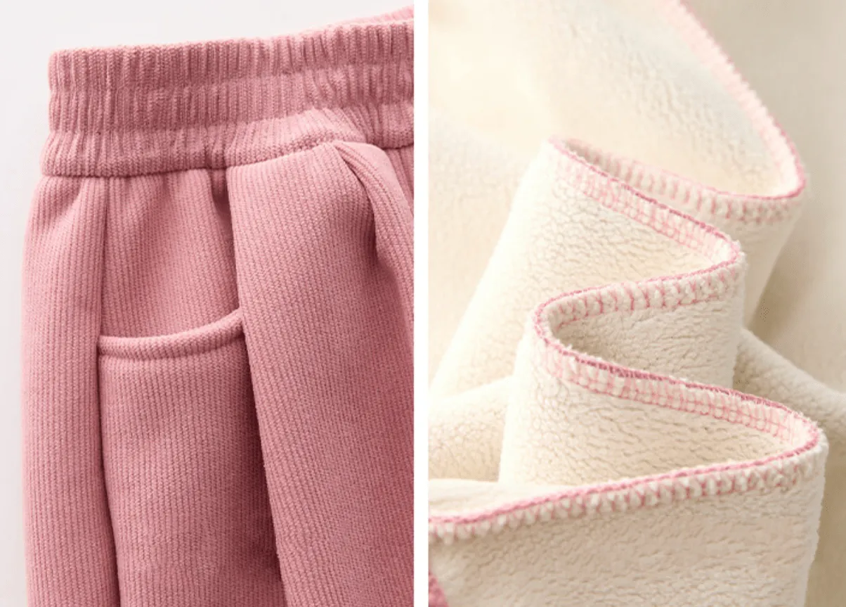 Eloya Fleece-Lined Wide-Leg Pants