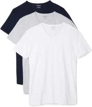 Emporio Armani Men's 3-Pack Regular Fit V-Neck Undershirt