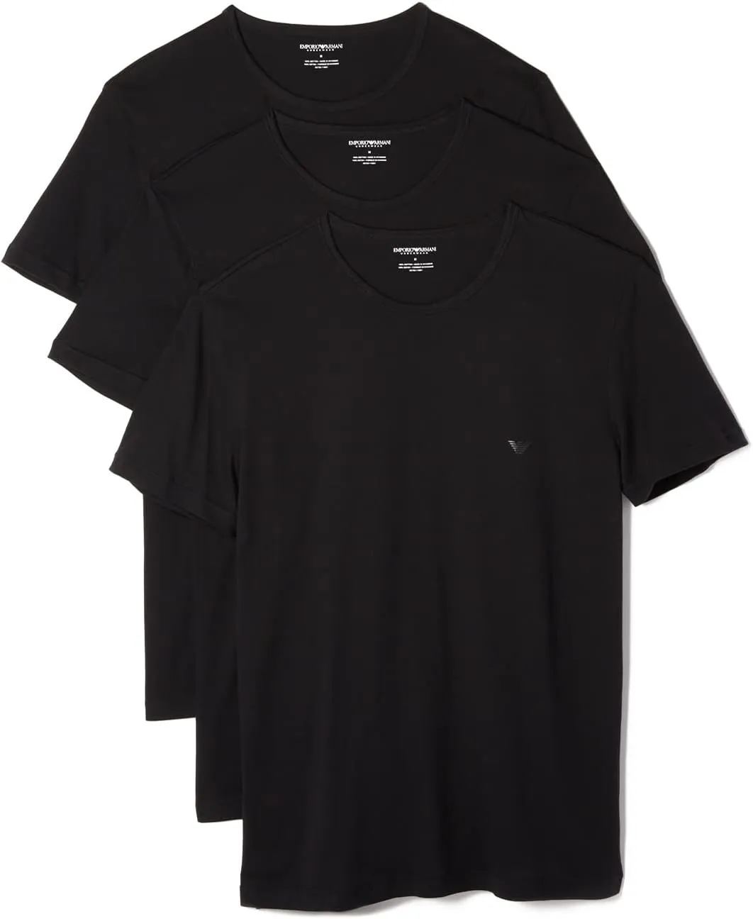 Emporio Armani Men's Cotton Crew Neck T-Shirt, 3-Pack