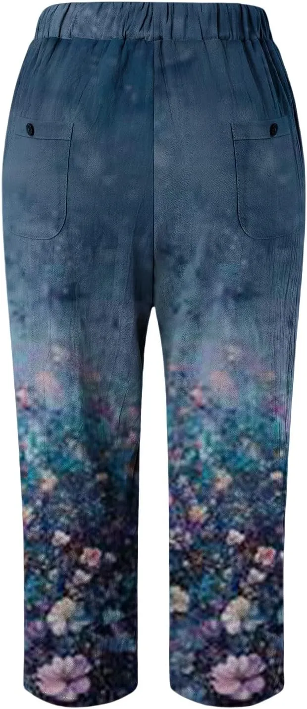Fleece Lined Leggings Women Drawstring Pants Casual Beach Long Pants Workout Leggings for Women Womens Joggers with