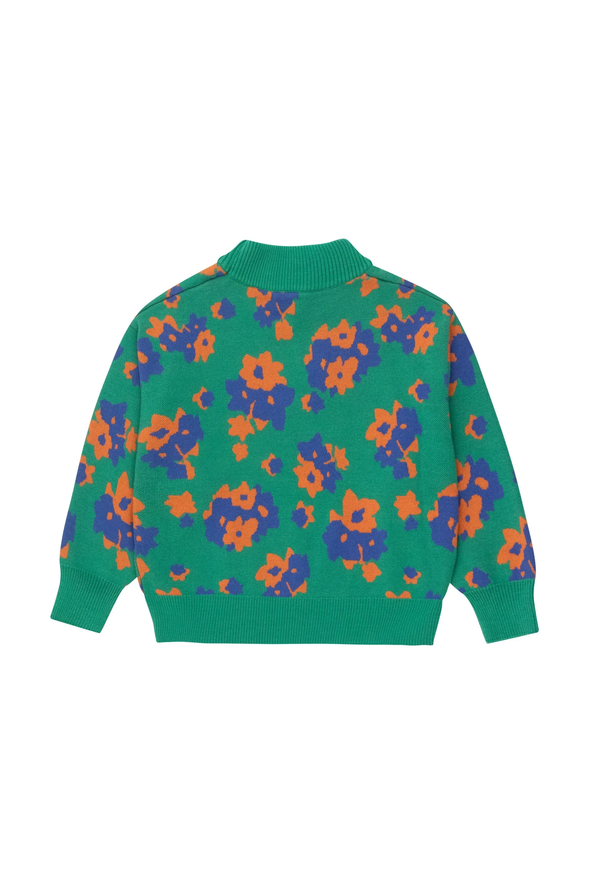 Flowers Mockneck Sweater in Emerald