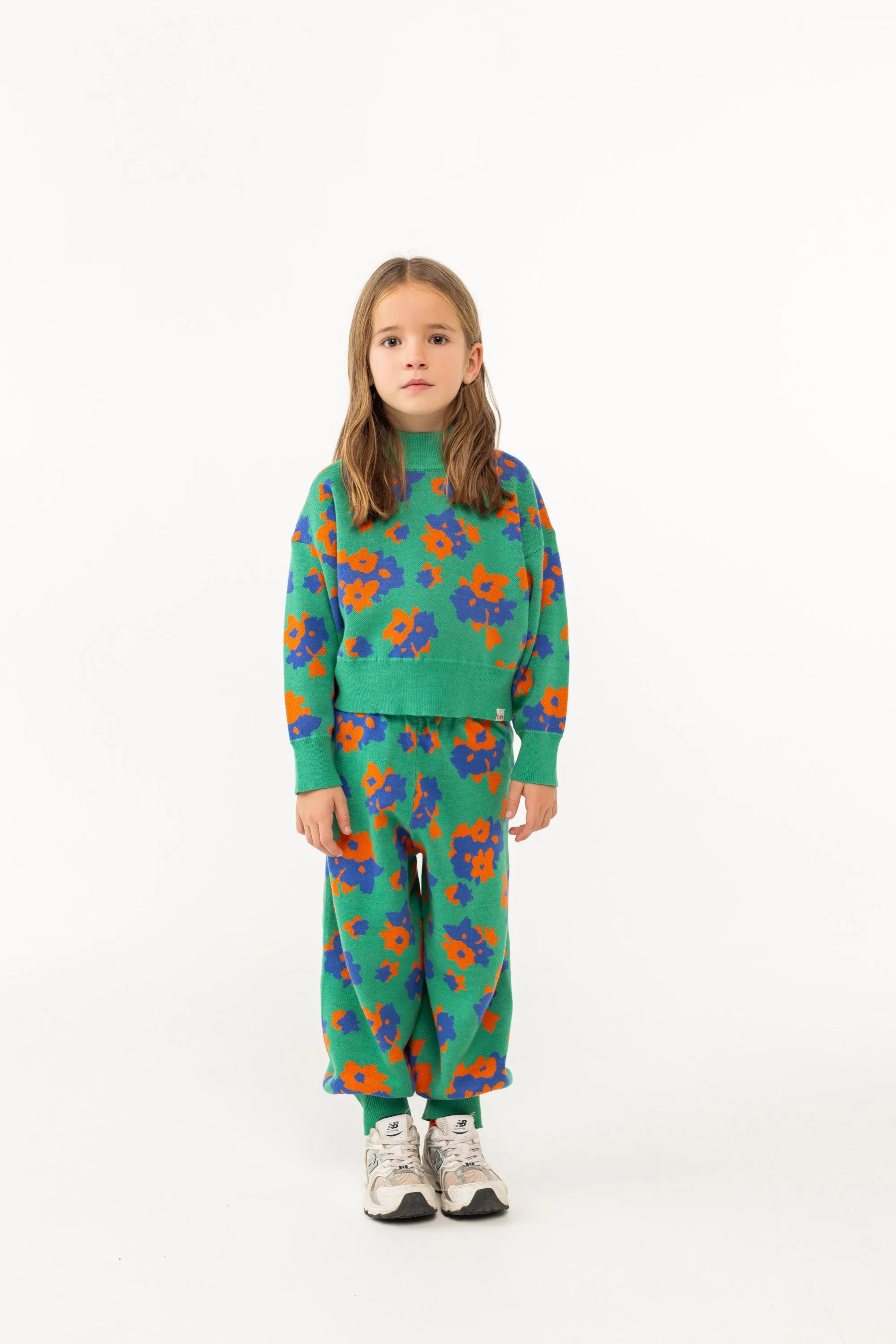 Flowers Mockneck Sweater in Emerald