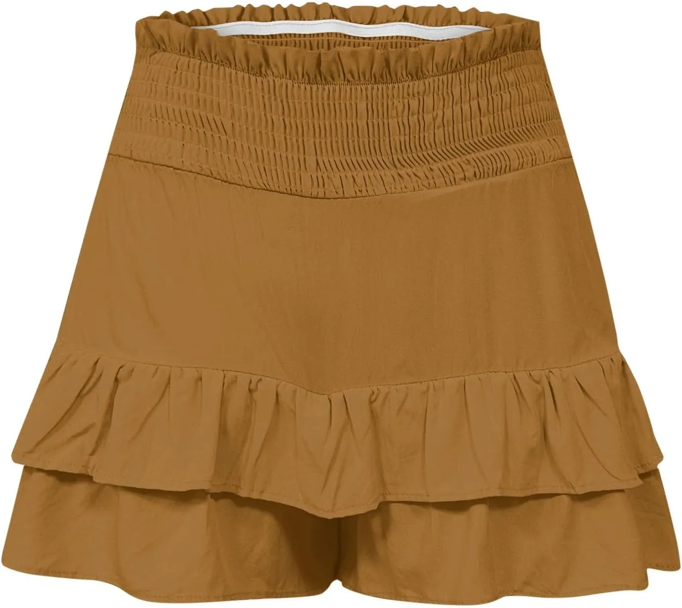 Flowy Shorts for Women Casual Boho Floral Skorts Ruffle Mini Skirts Tennis Skirts High Waisted Running Skorts