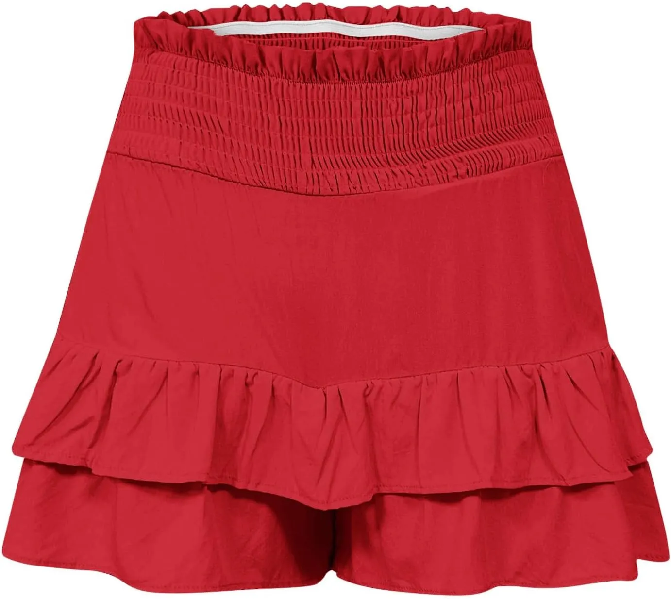 Flowy Shorts for Women Casual Boho Floral Skorts Ruffle Mini Skirts Tennis Skirts High Waisted Running Skorts
