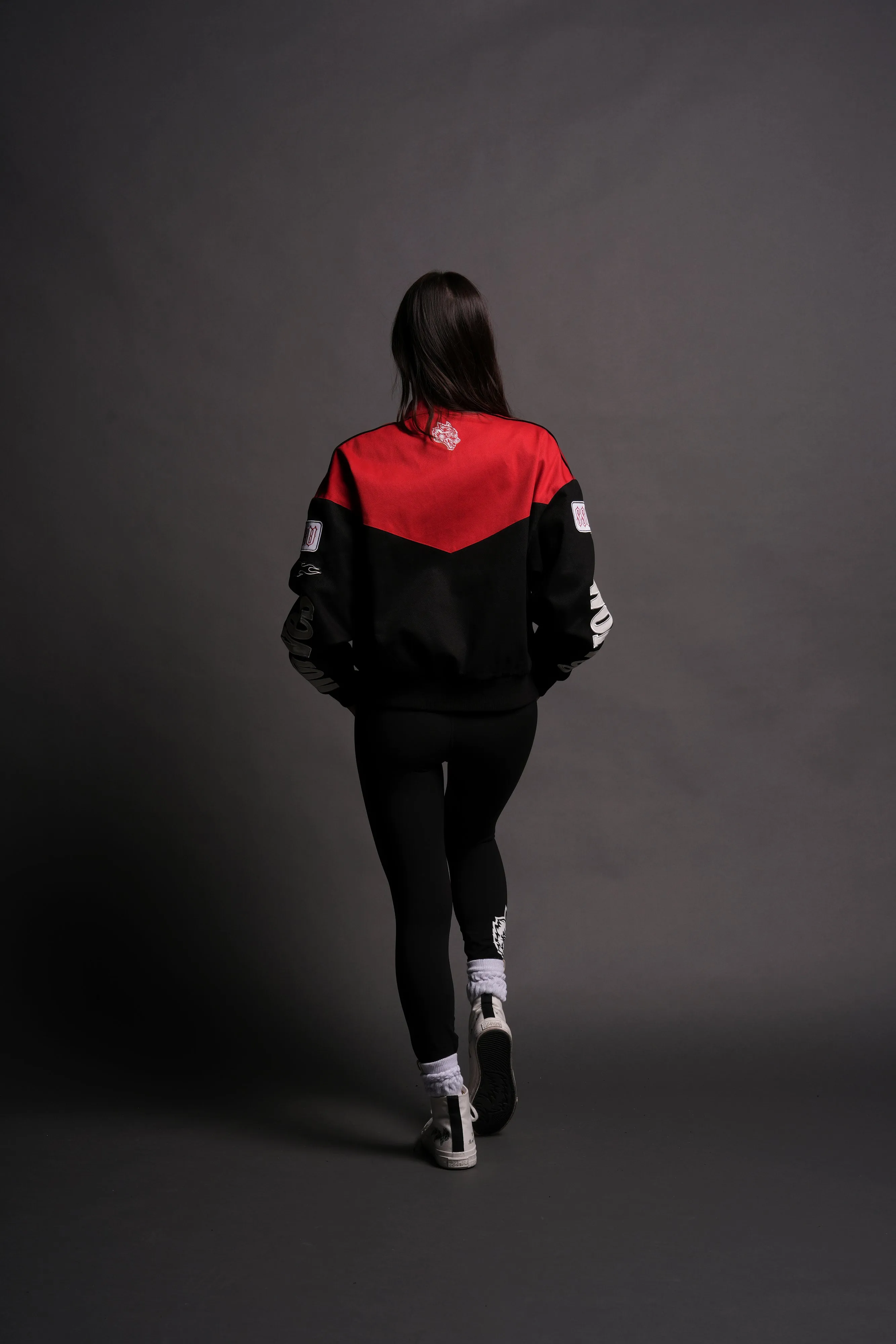 Frontier Gordon Unisex Racing Jacket in Black/Red