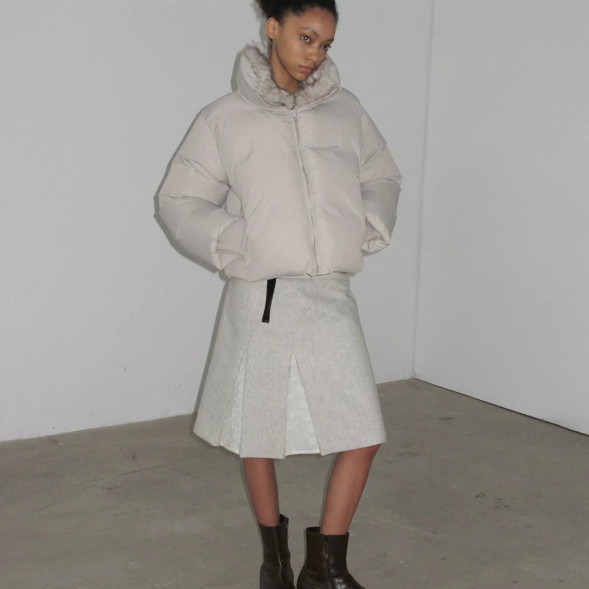 Fur Collar Down Puffer Jacket