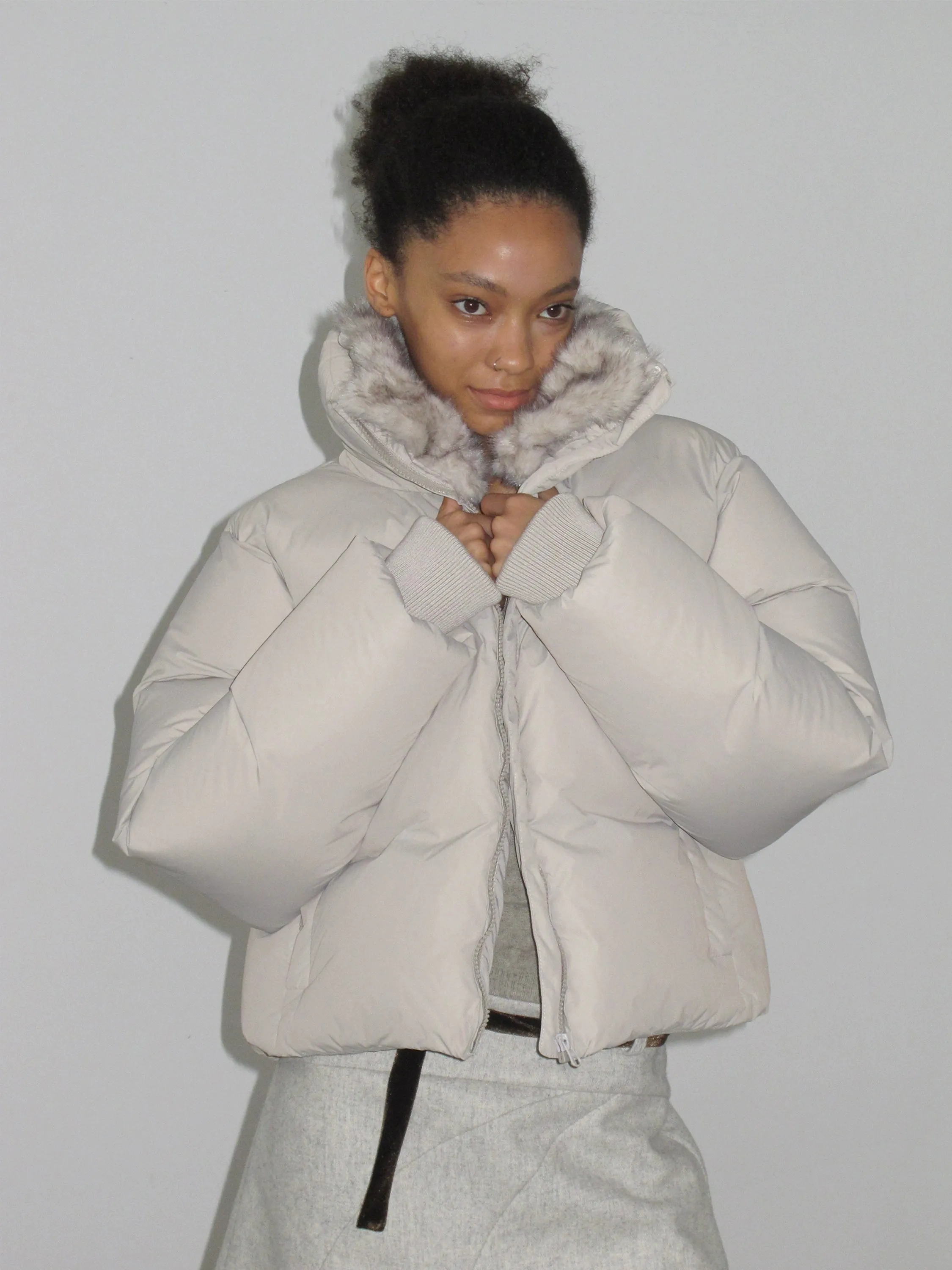 Fur Collar Down Puffer Jacket