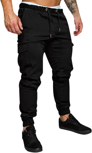GIERIDUC Straight Leg Cargo Pants for Mens Gymnastics Equipment for Men Workout Clothes for Men Gym Men's Cotton Sweatpants