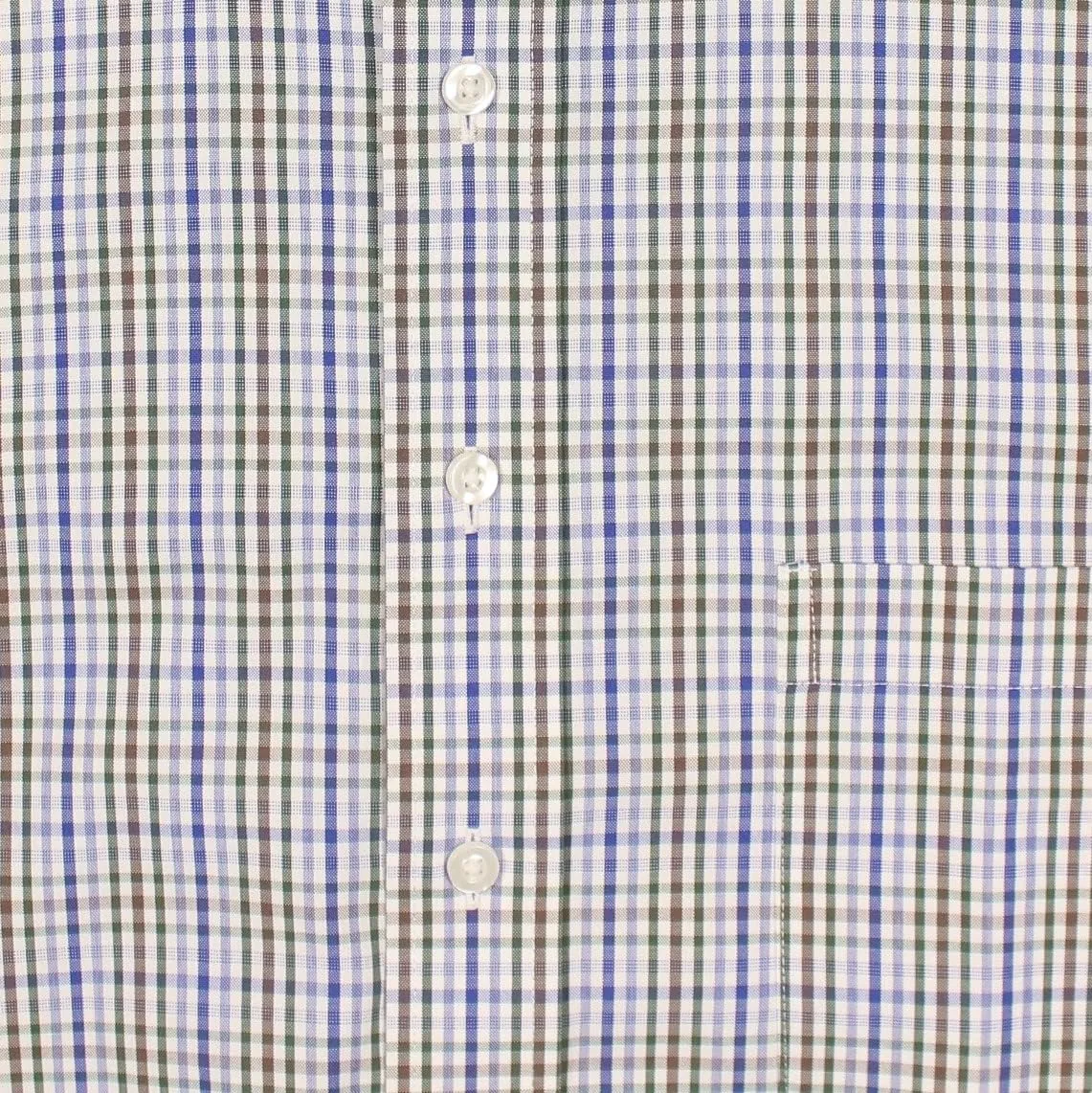 Gold Label Men's Big and Tall Non-Iron Wrinkle-Resistant Long Sleeve Pocket Dress Shirt with Spread Collar