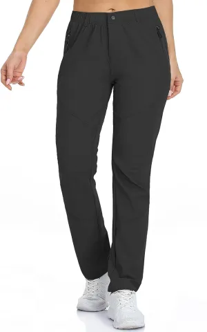 Golf Pants Women 27''/29''/31'' Lightweight Travel Pants for Ladies Quick Dry Nylon Outdoor Hiking Slacks