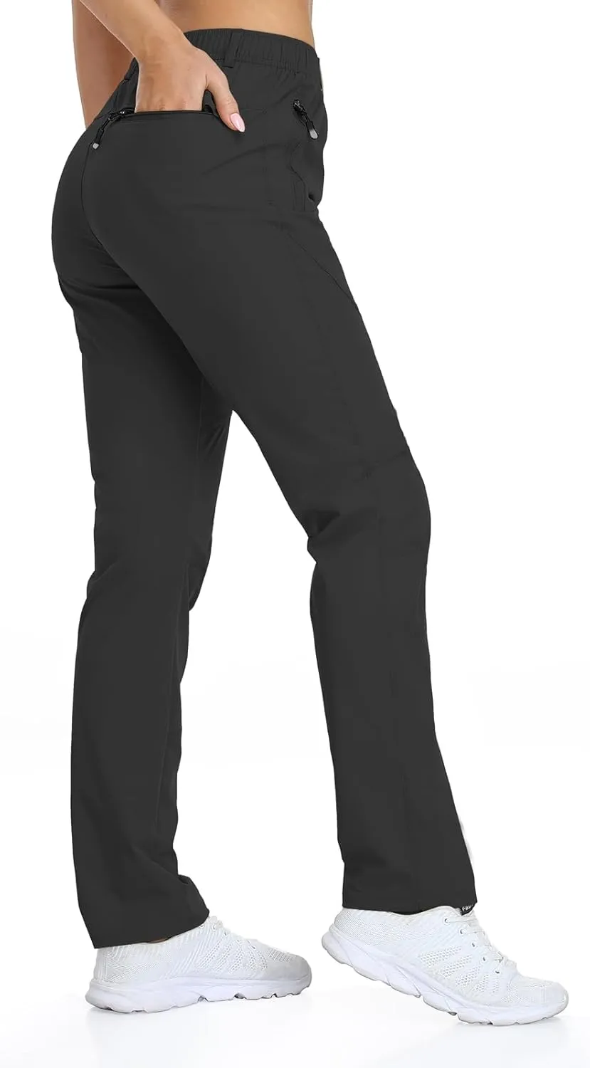 Golf Pants Women 27''/29''/31'' Lightweight Travel Pants for Ladies Quick Dry Nylon Outdoor Hiking Slacks