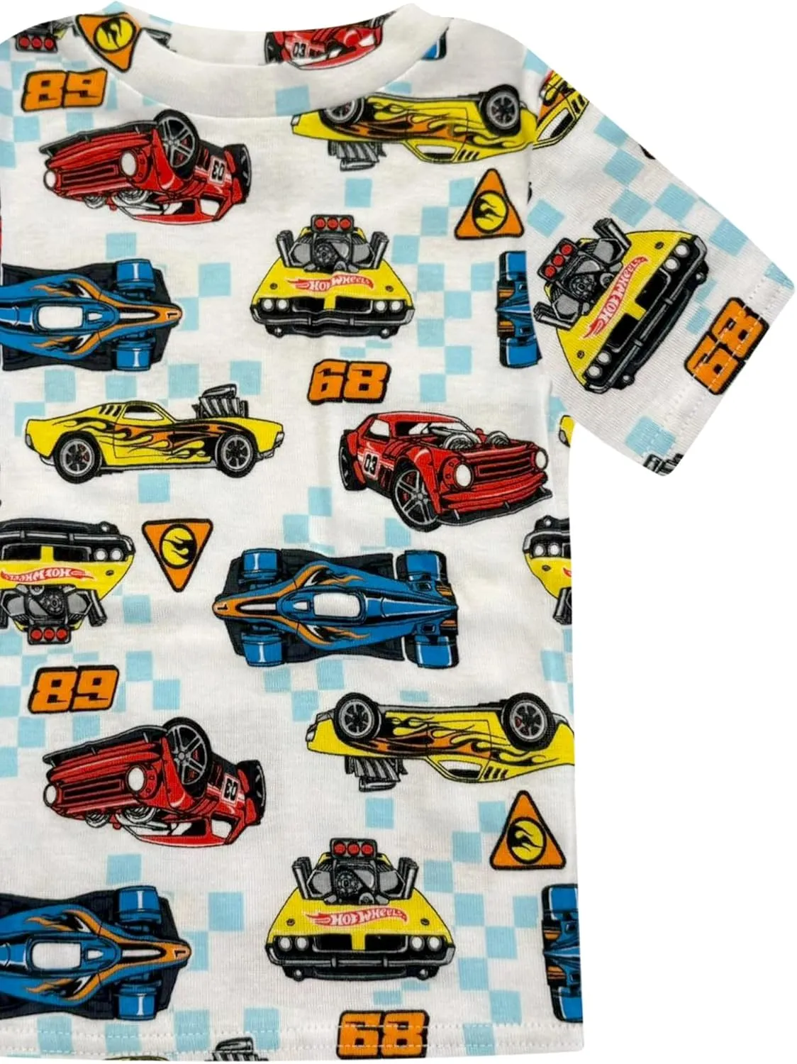 Hot Wheels 4 Piece Pajama Set - Toddler Boys PJ Set, 2 Short Sleeve Shirts Shorts & Pants - Kids Sleepwear - Official License